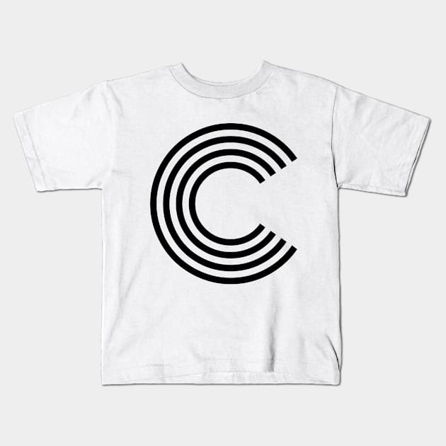 Alphabet C (Uppercase letter c), Letter C Kids T-Shirt by maro_00